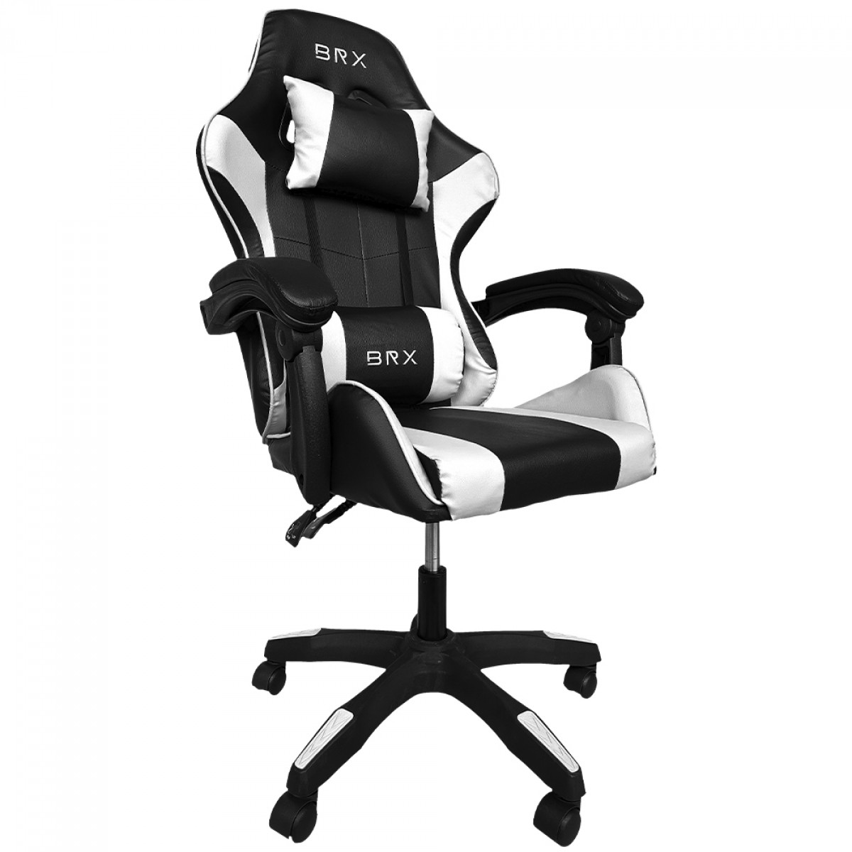 Cadeira Gamer BRX Impact, Ajustável, Branco e Preto, CD-IPCTWHITEBLACK