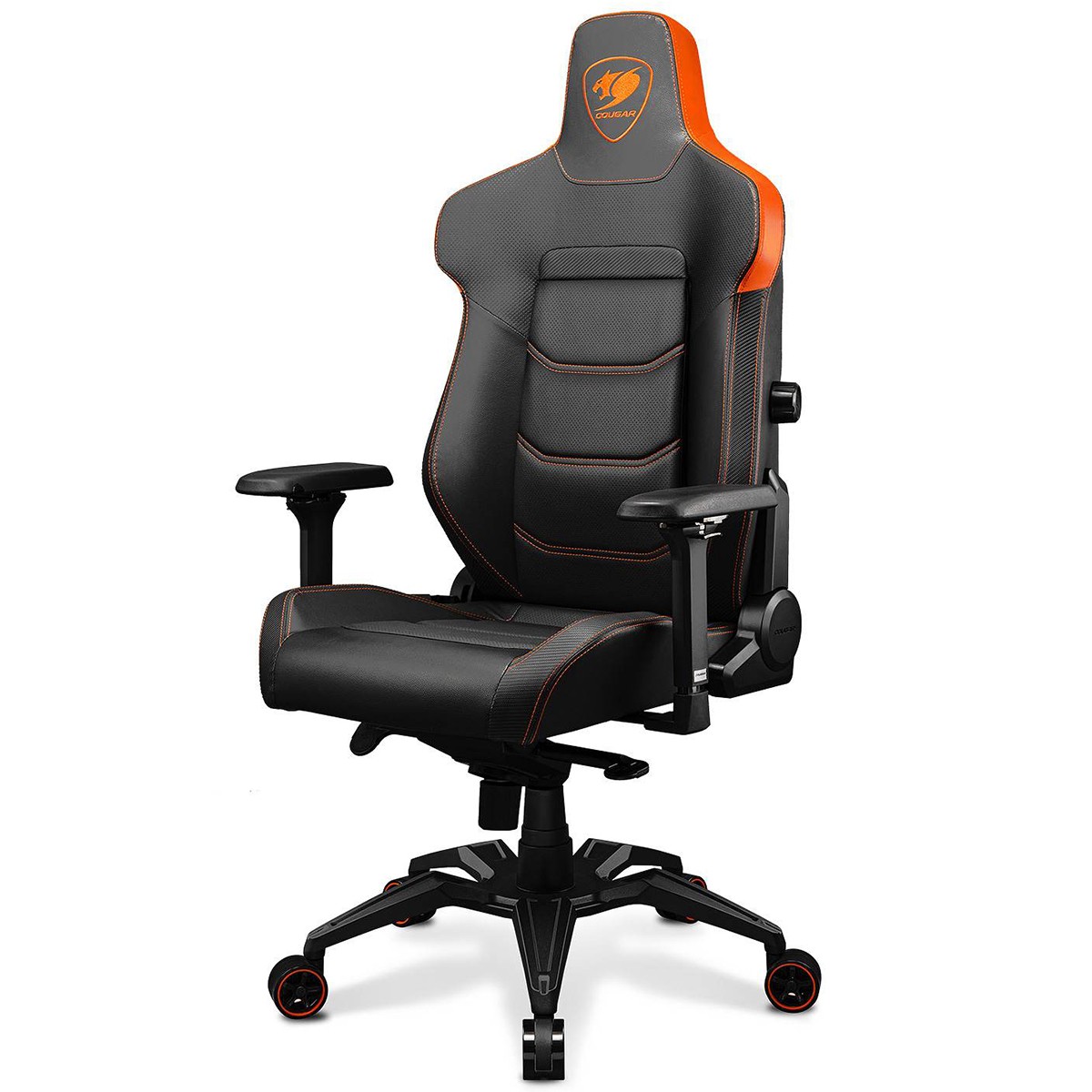 Cadeira Gamer Cougar Armor EVO, Reclinável, 4D, Couro PVC Respirável, Preto, 3MEVOORB.0001