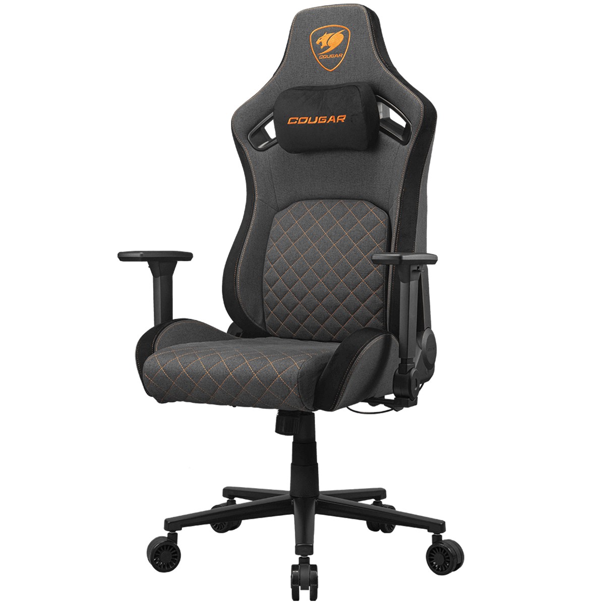 Cadeira Gamer Cougar Defensor Gray F, Reclinável, 4D, Tecido, Cinza, 3MDFFGRB.0001