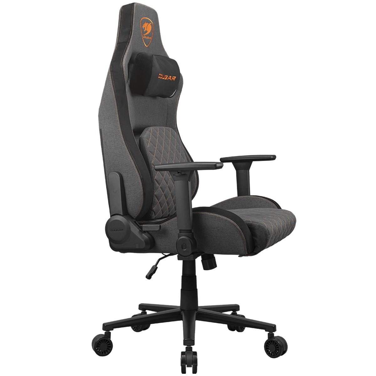 Cadeira Gamer Cougar Defensor Gray F, Reclinável, 4D, Tecido, Cinza, 3MDFFGRB.0001