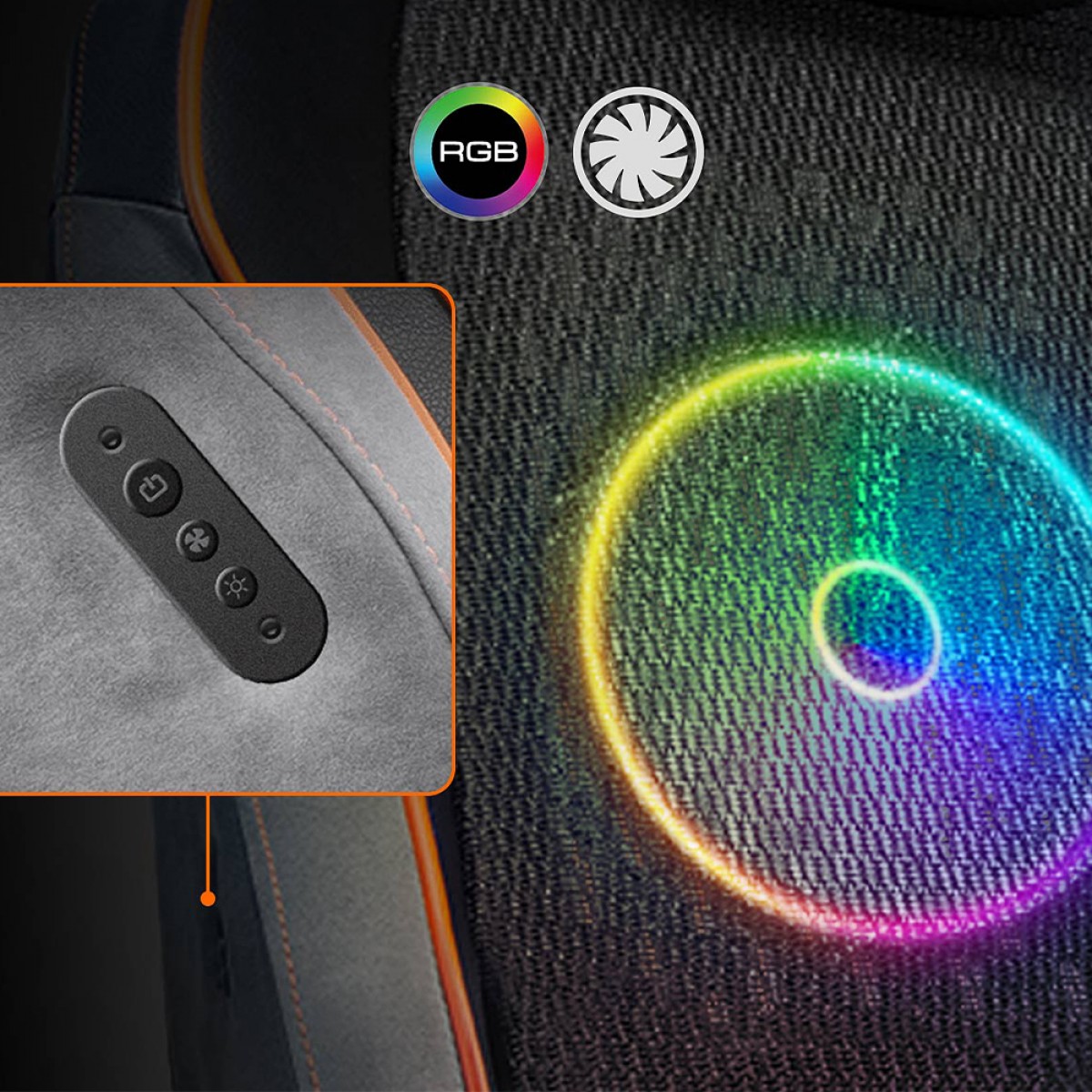 Cadeira Gamer Cougar NXSYS Aero, Reclinável, Black/Orange, 3MARPORB.0001