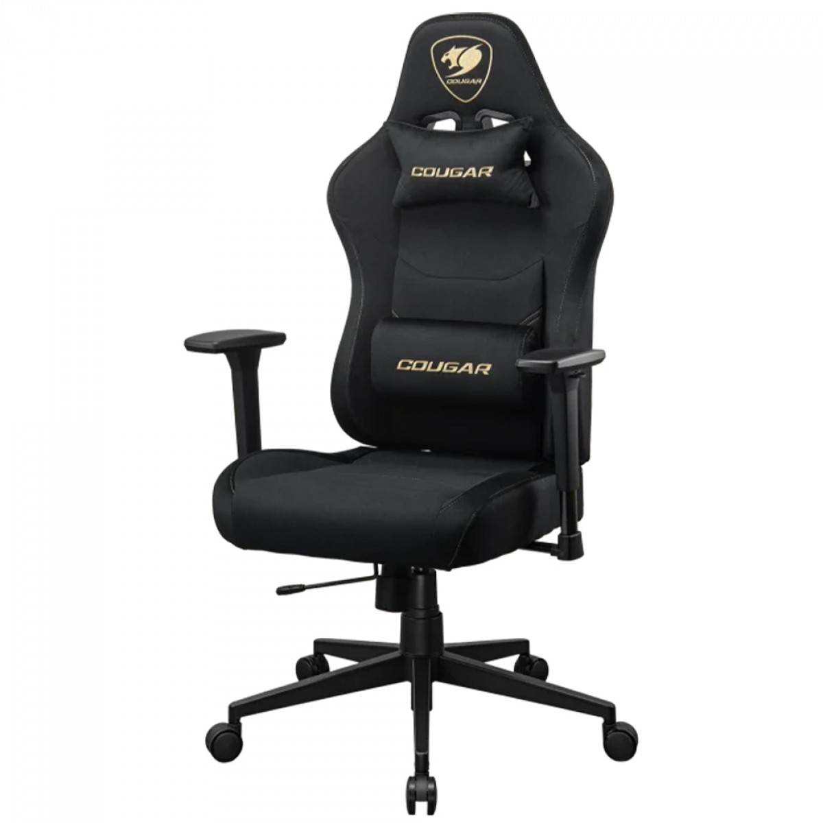 Cadeira Gamer Cougar Pryme Gold F, Reclinável, 3D, Cinza, Preta, CGR-PRM-GLB