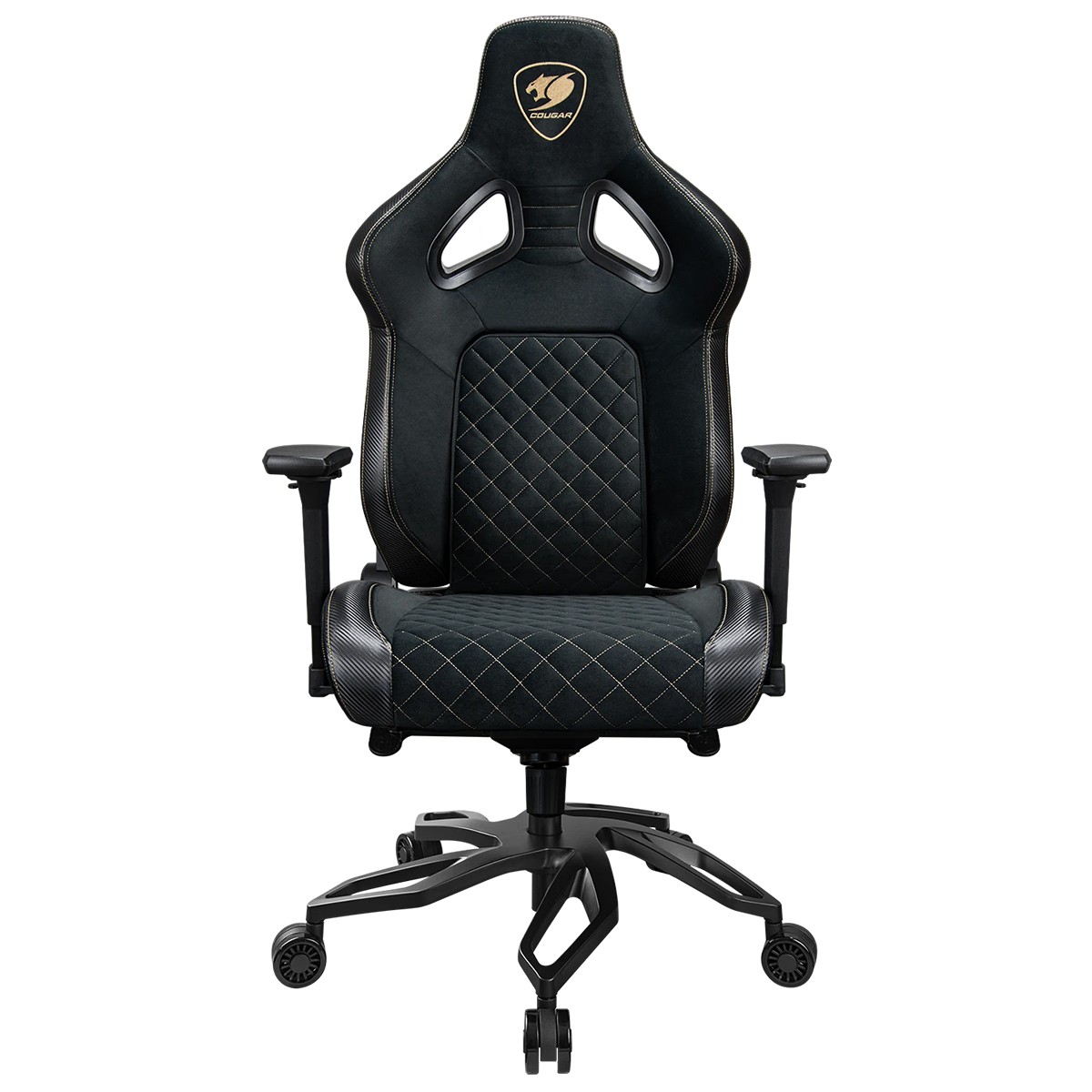 Cadeira Gamer Cougar Titan Pro V2 Gold, Reclinável, Ajustável, 4D, Preto, 3MT2FGLB.0001