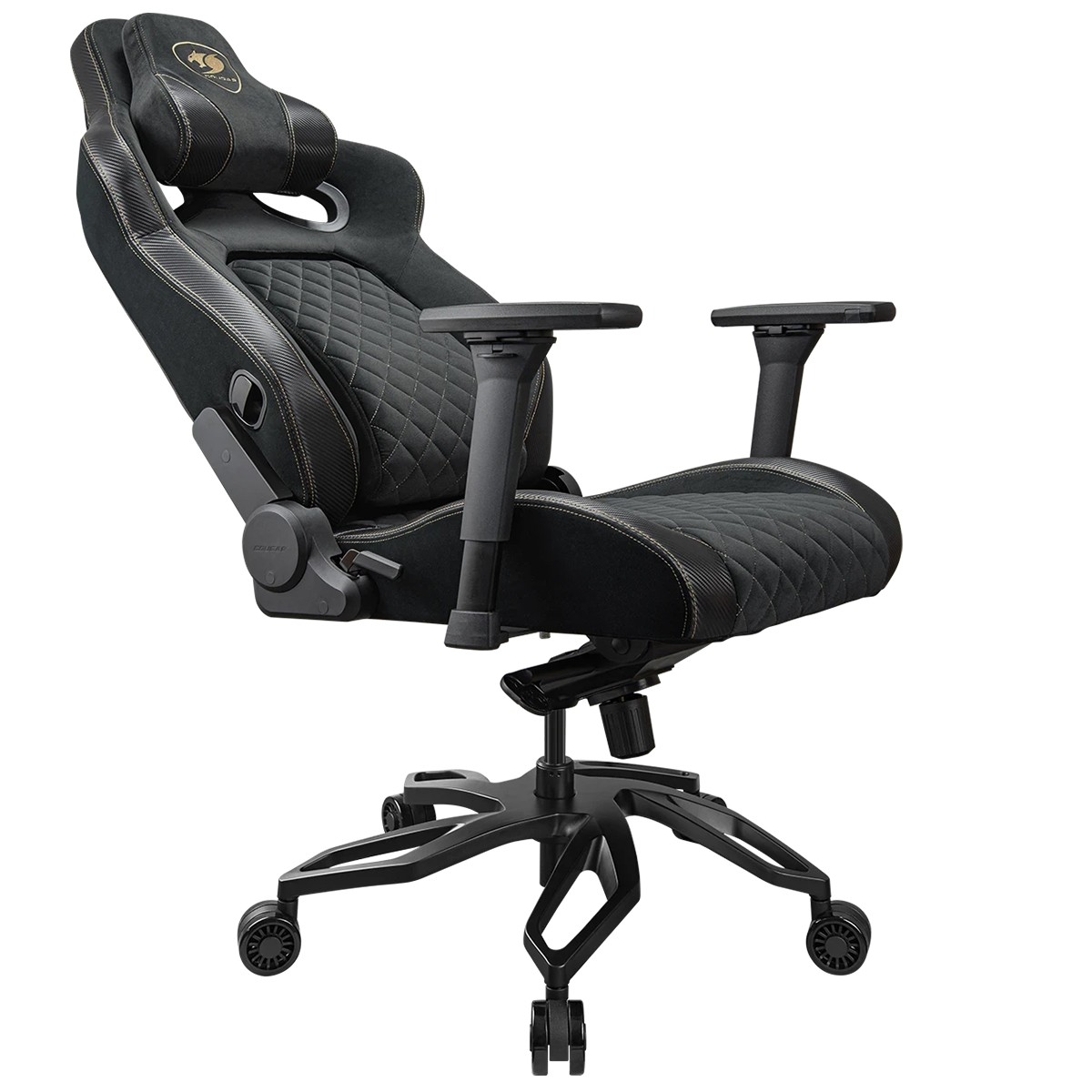 Cadeira Gamer Cougar Titan Pro V2 Gold, Reclinável, Ajustável, 4D, Preto, 3MT2FGLB.0001