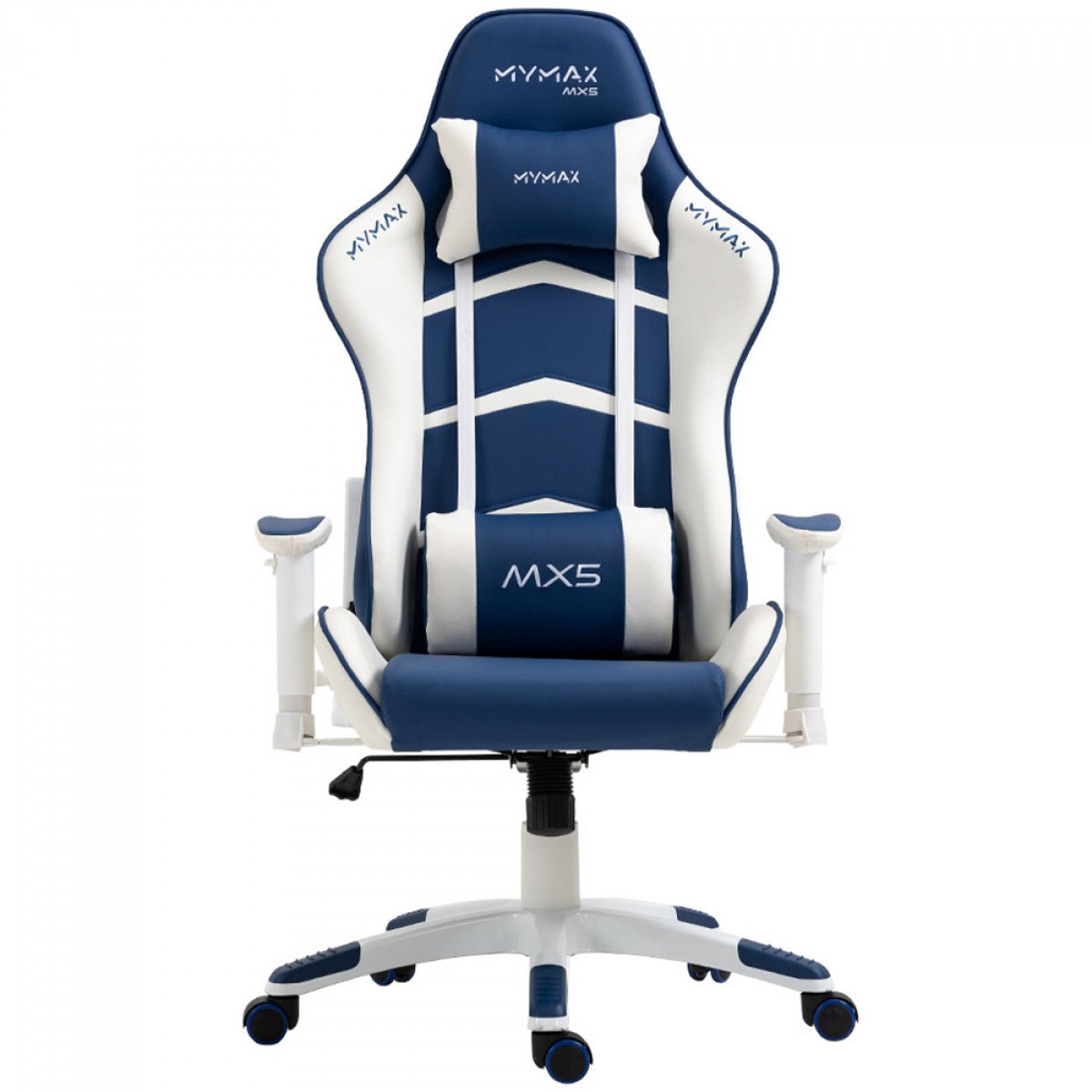 Cadeira Gamer MyMax MX5, Ajustável, 2D, Branco e Azul Marinho, MGCH-MX5/BLMR