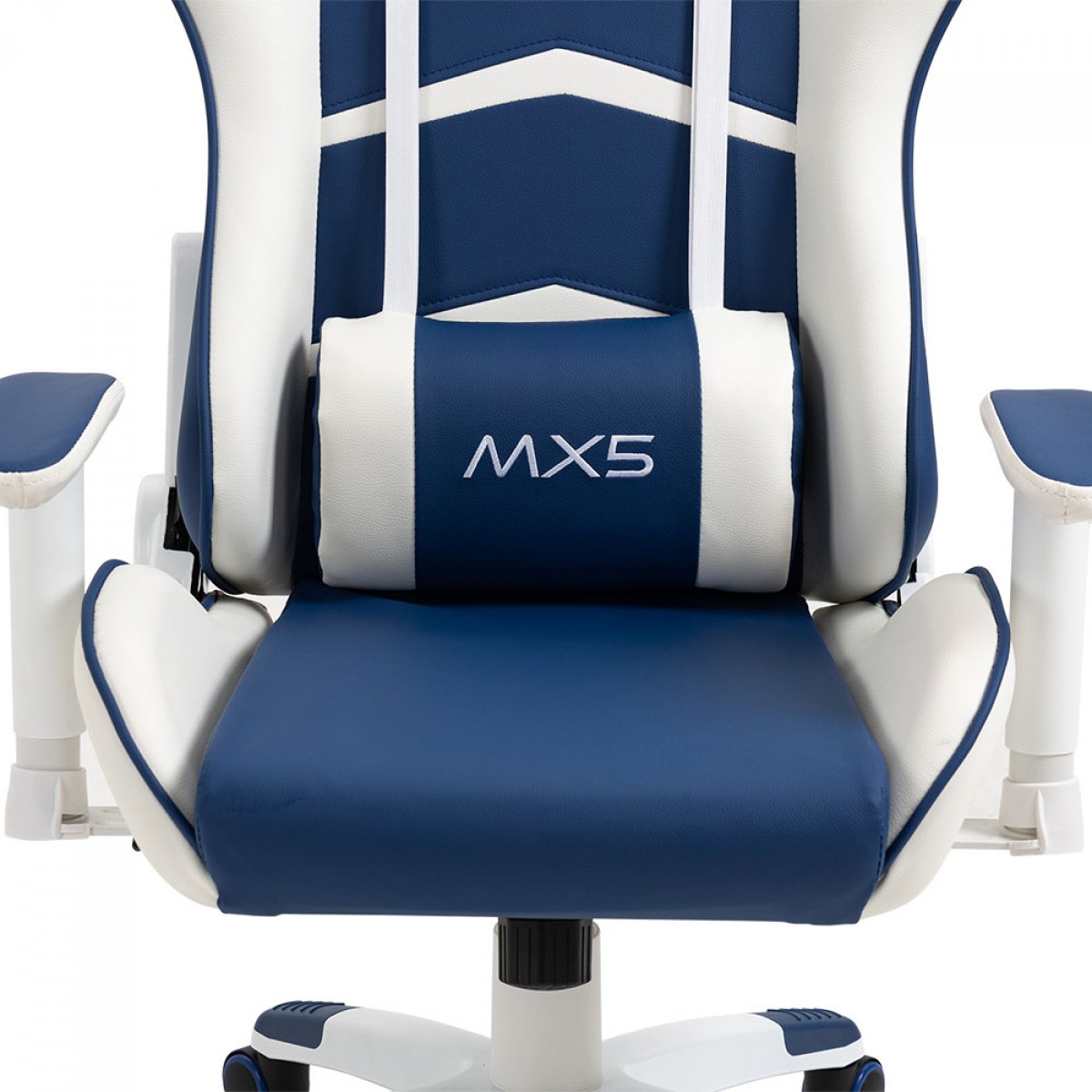 Cadeira Gamer MyMax MX5, Ajustável, 2D, Branco e Azul Marinho, MGCH-MX5/BLMR