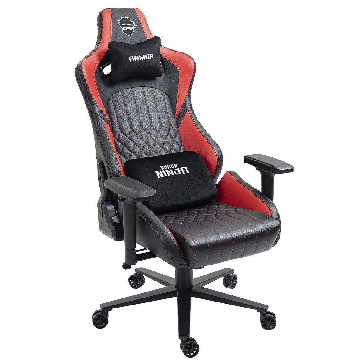 Cadeira Gamer Ninja Armor, Reclinável, 4D, Preto E Vermelho, CGN-ARMOR-PV