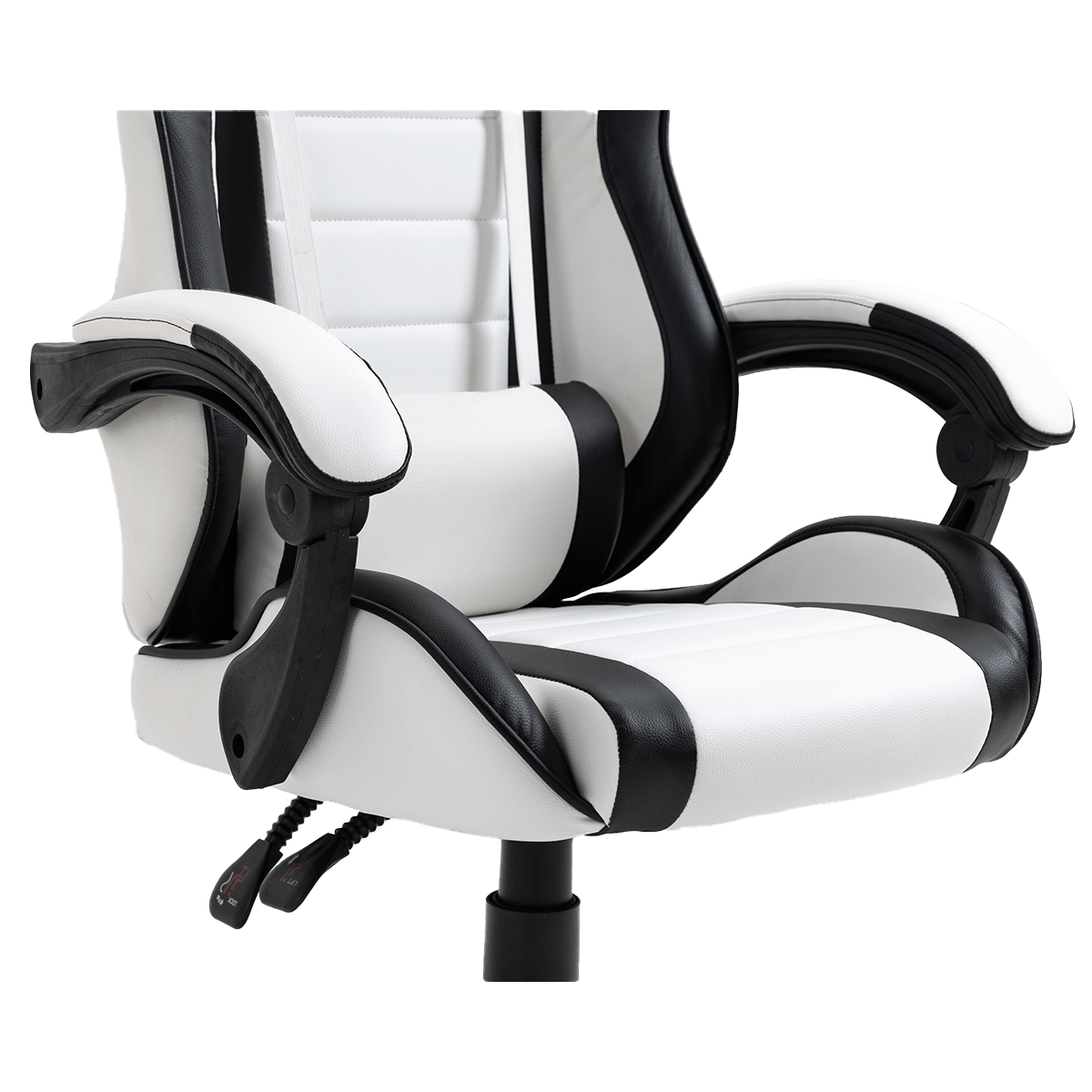 Cadeira Gamer Ninja Danzo, Reclinável, Branco e Preto