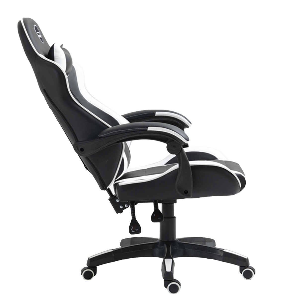 Cadeira Gamer Ninja Danzo, Reclinável, Preto e Branco