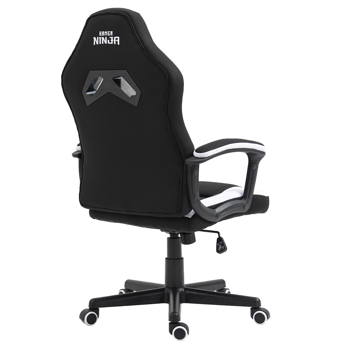 Cadeira Gamer Ninja Genin, Tecido, Preta e Branca