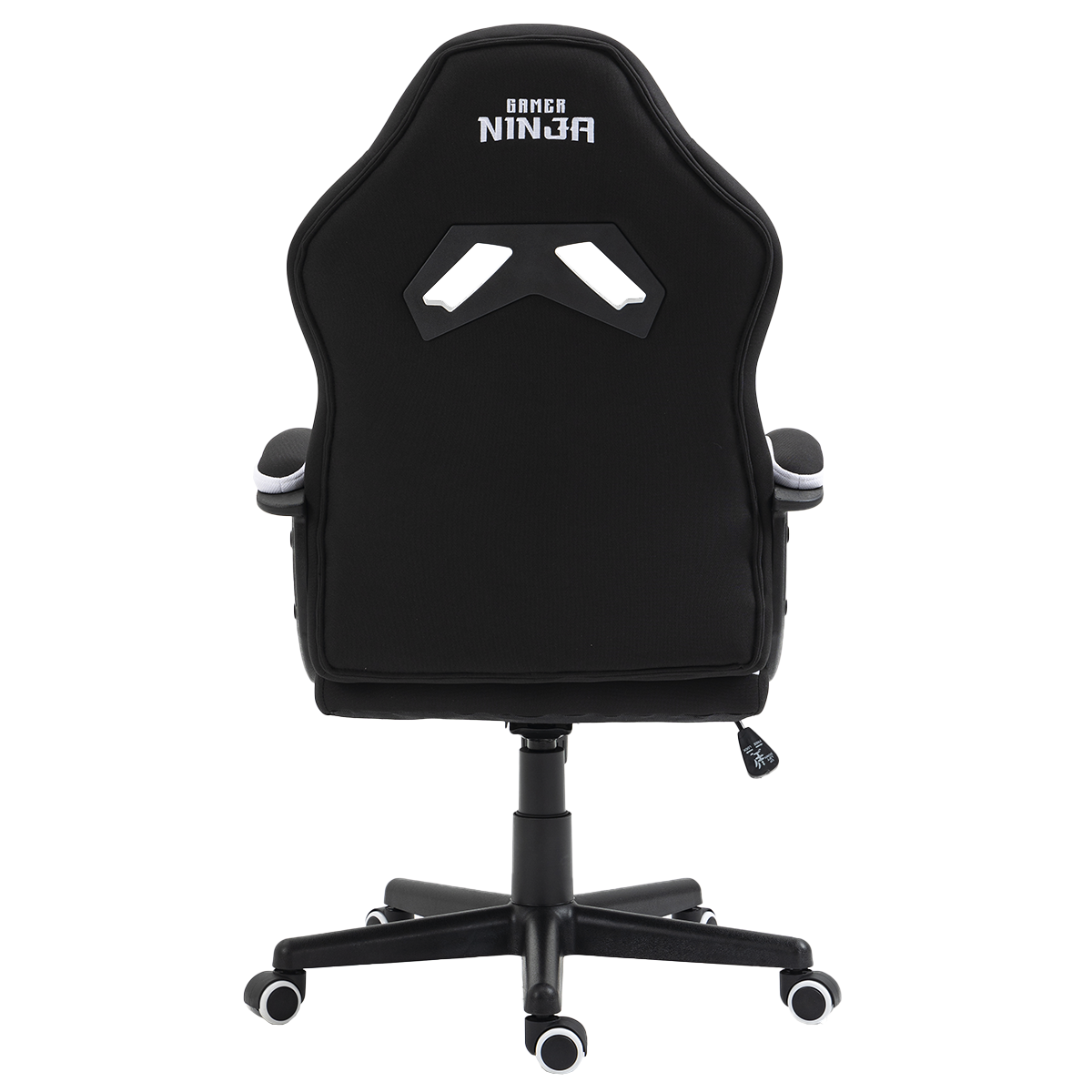 Cadeira Gamer Ninja Genin, Tecido, Preta e Branca