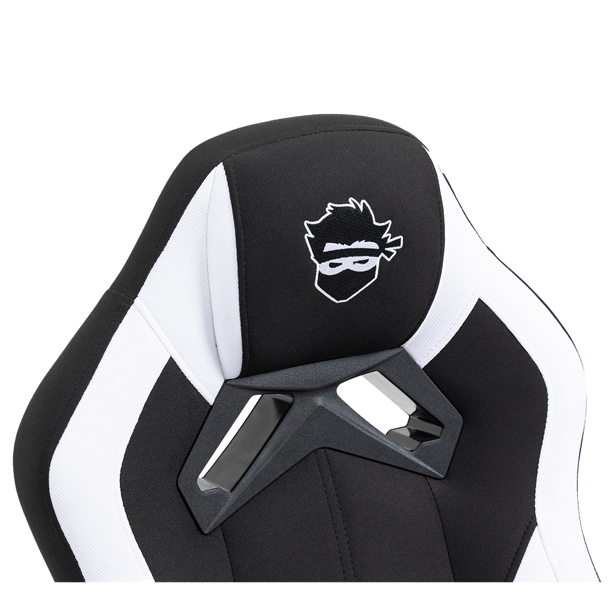 Cadeira Gamer Ninja Genin, Tecido, Preta e Branca