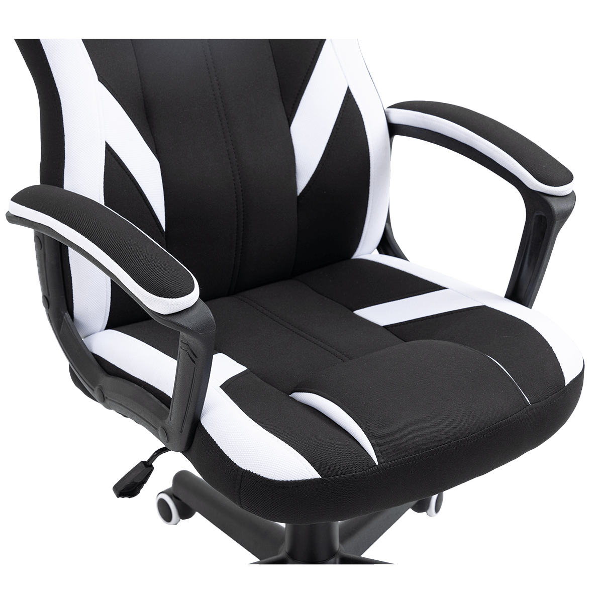 Cadeira Gamer Ninja Genin, Tecido, Preta e Branca