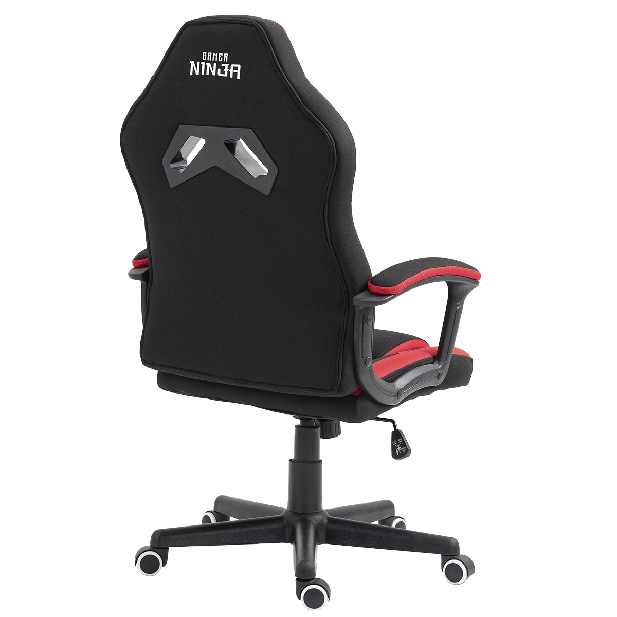 Cadeira Gamer Ninja Genin, Tecido, Preta e Vermelha