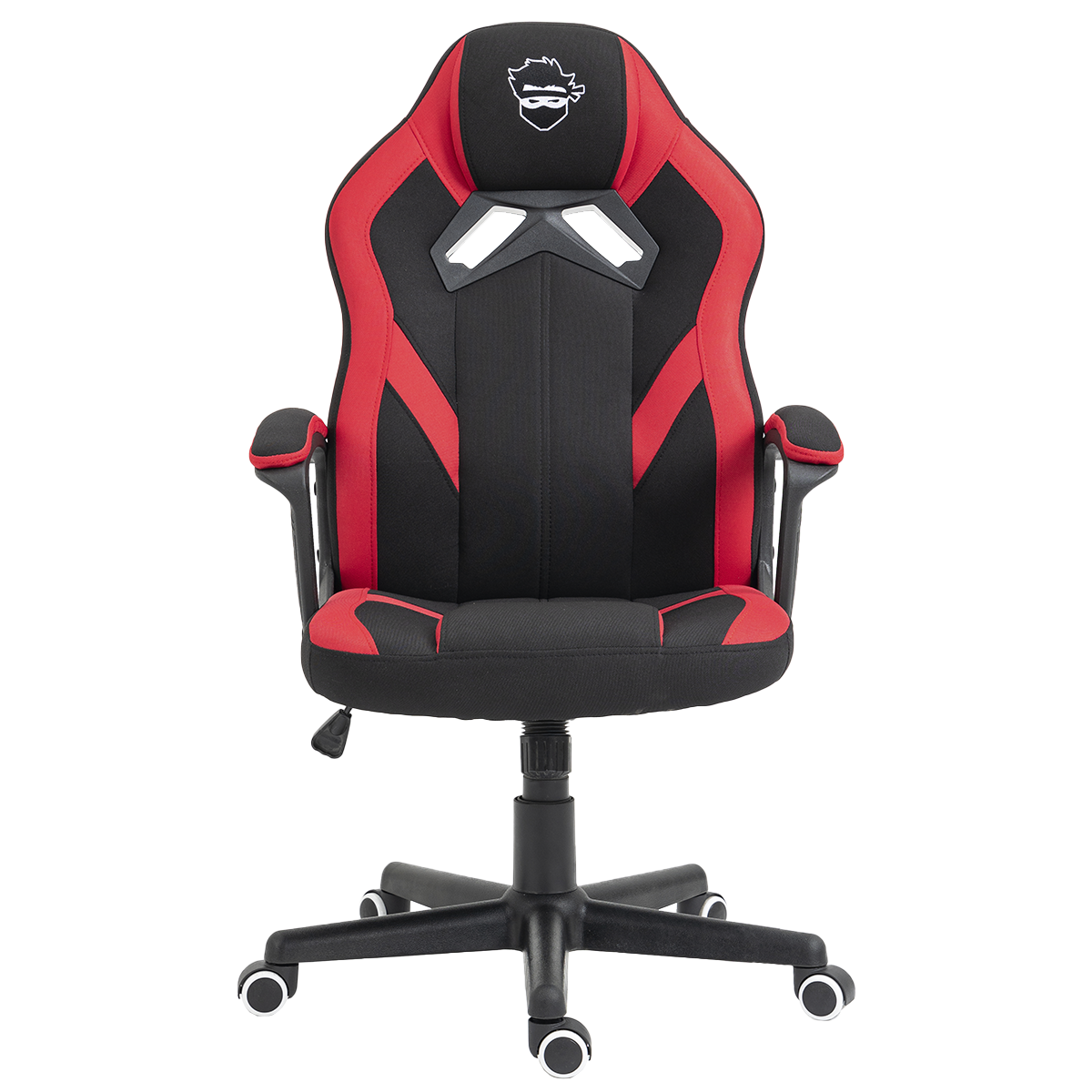 Cadeira Gamer Ninja Genin, Tecido, Preta e Vermelha