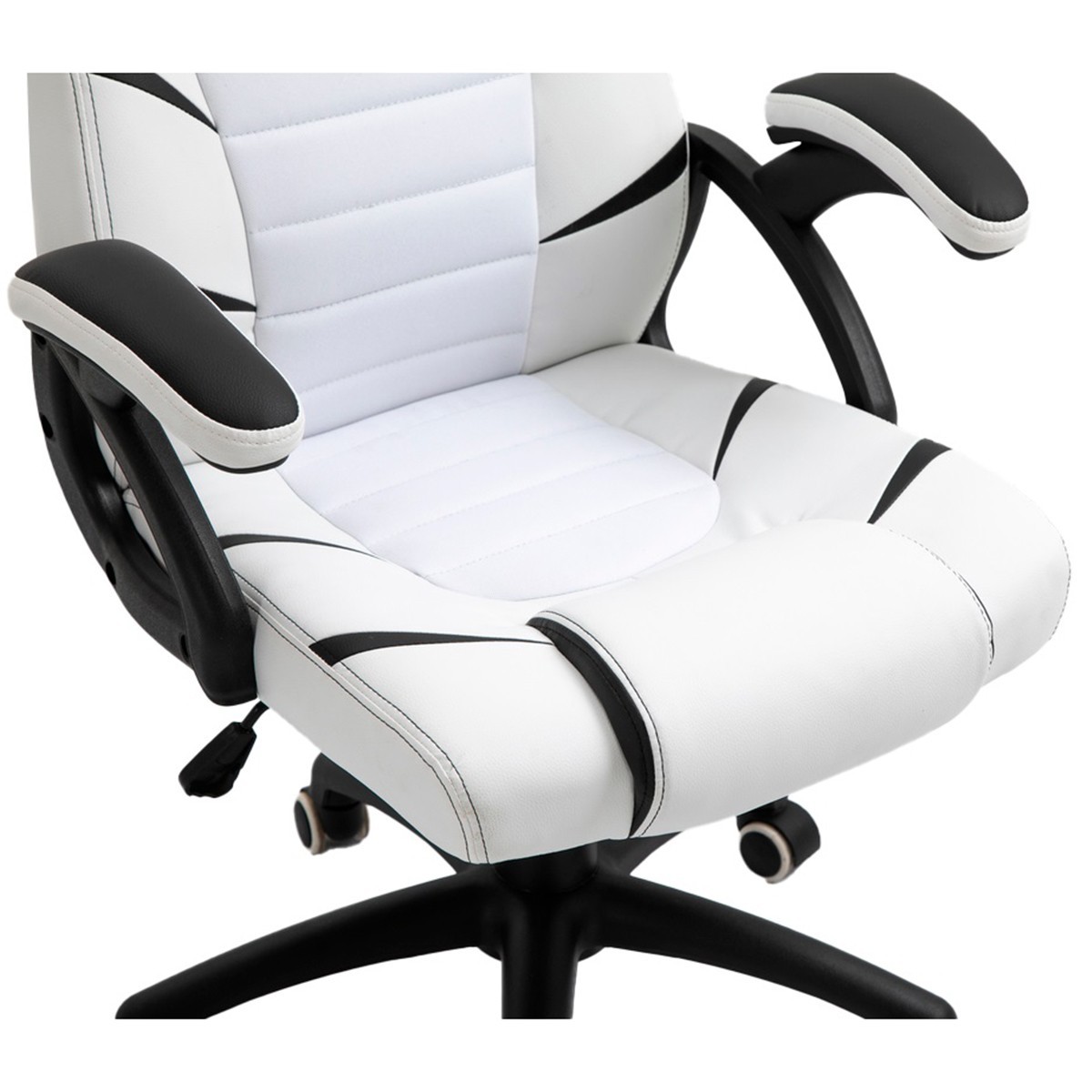 Cadeira Gamer Ninja Hiryu, Branco e Preto