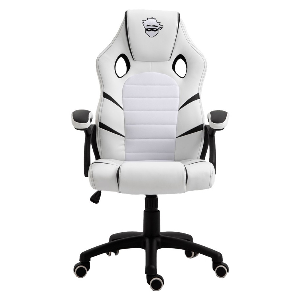 Cadeira Gamer Ninja Hiryu, Branco e Preto