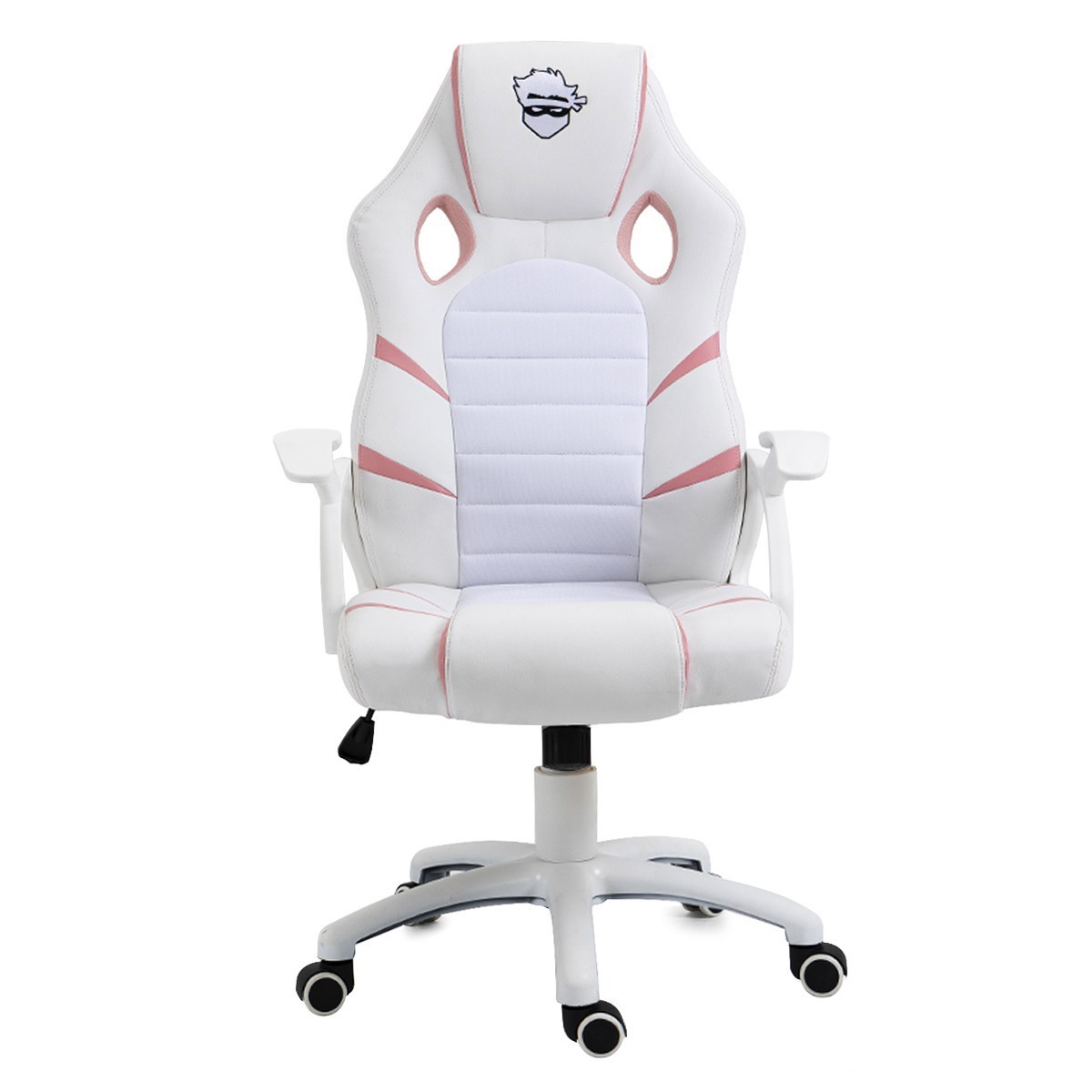 Cadeira Gamer Ninja Hiryu, Branco e Rosa