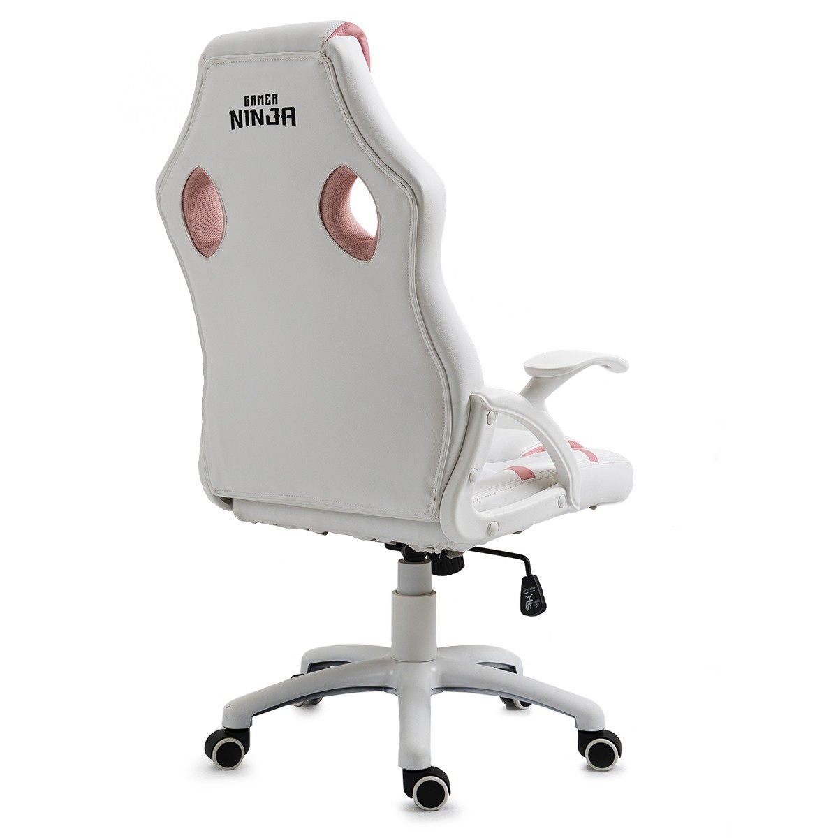 Cadeira Gamer Ninja Hiryu, Branco e Rosa