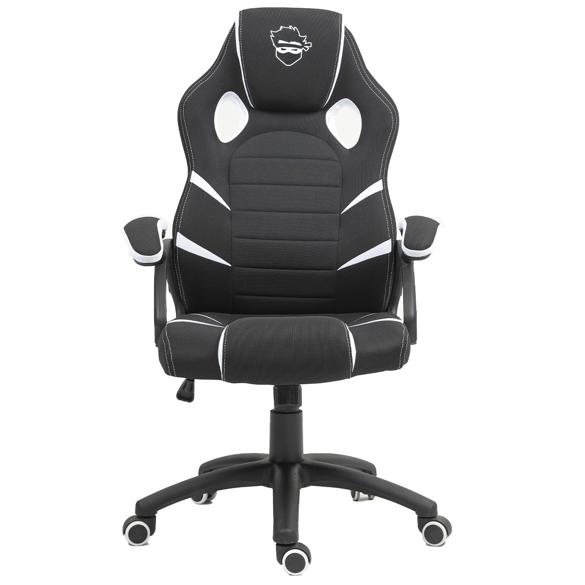 Cadeira Gamer Ninja Hiryu, Tecido, Preto e Branco, GN-CH-HRN0DBWF