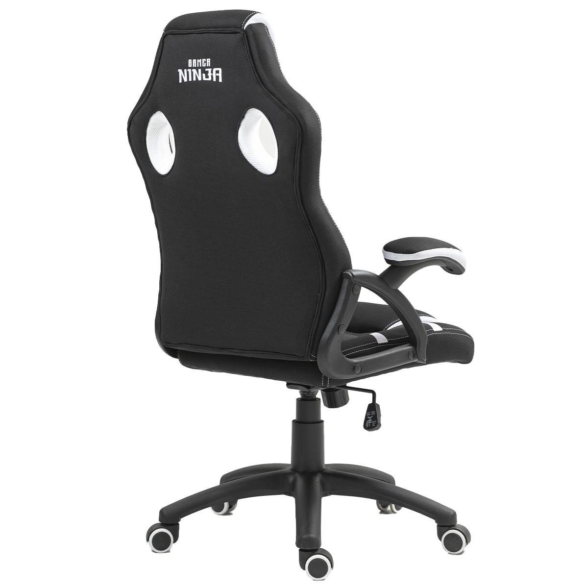 Cadeira Gamer Ninja Hiryu, Tecido, Preto e Branco, GN-CH-HRN0DBWF