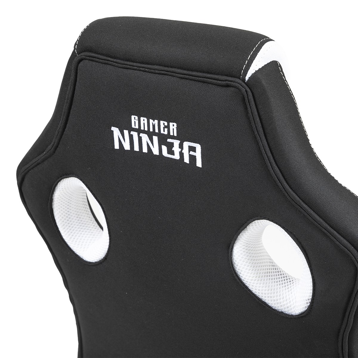 Cadeira Gamer Ninja Hiryu, Tecido, Preto e Branco, GN-CH-HRN0DBWF