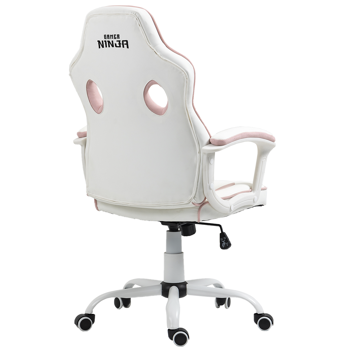 Cadeira Gamer Ninja Kaeru, Branco e Rosa