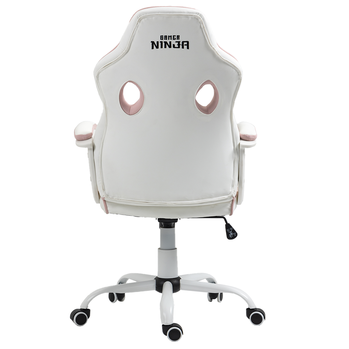 Cadeira Gamer Ninja Kaeru, Branco e Rosa