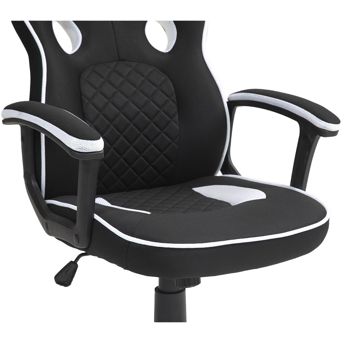 Cadeira Gamer Ninja Kaeru, Tecido, Preto e Branco, GN-CH-KRN0DBWF