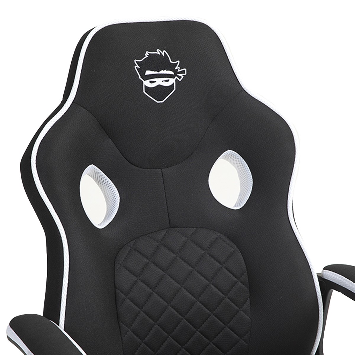 Cadeira Gamer Ninja Kaeru, Tecido, Preto e Branco, GN-CH-KRN0DBWF