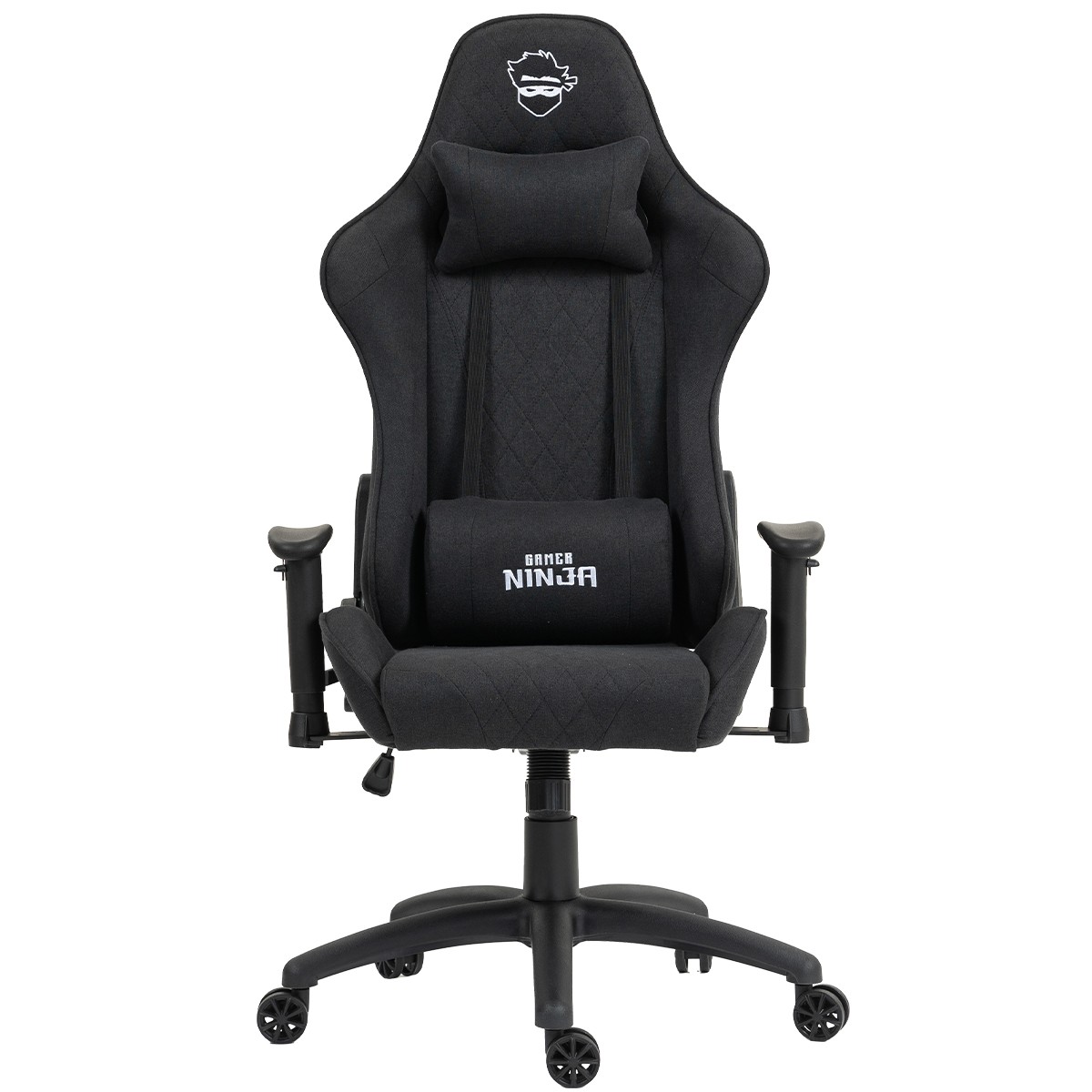 Cadeira Gamer Ninja Karasu, Reclinável, 2D, Tecido, Preta, GN-CH-KRR2DBF
