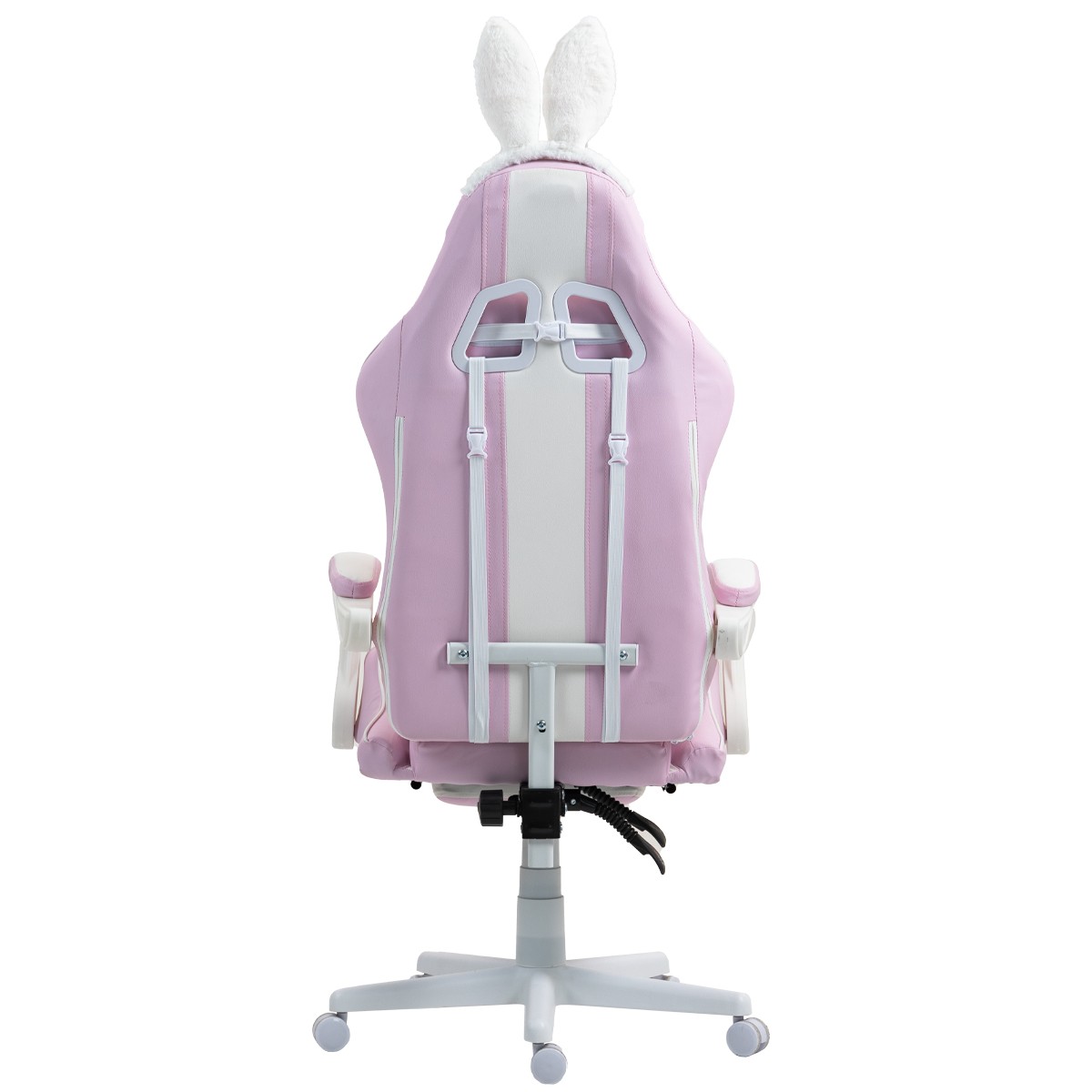 Cadeira Gamer Ninja Lola, Massageadora, Reclinável, Rosa e Branco, GN-CH-LLR0DWPL