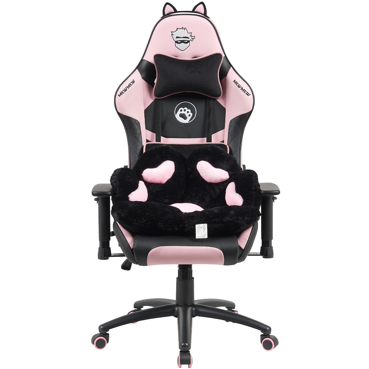 Cadeira Gamer Ninja MewMew Pro Edition, Reclinável, 3D, Preta e Rosa, GN-CH-MPR3DBPL