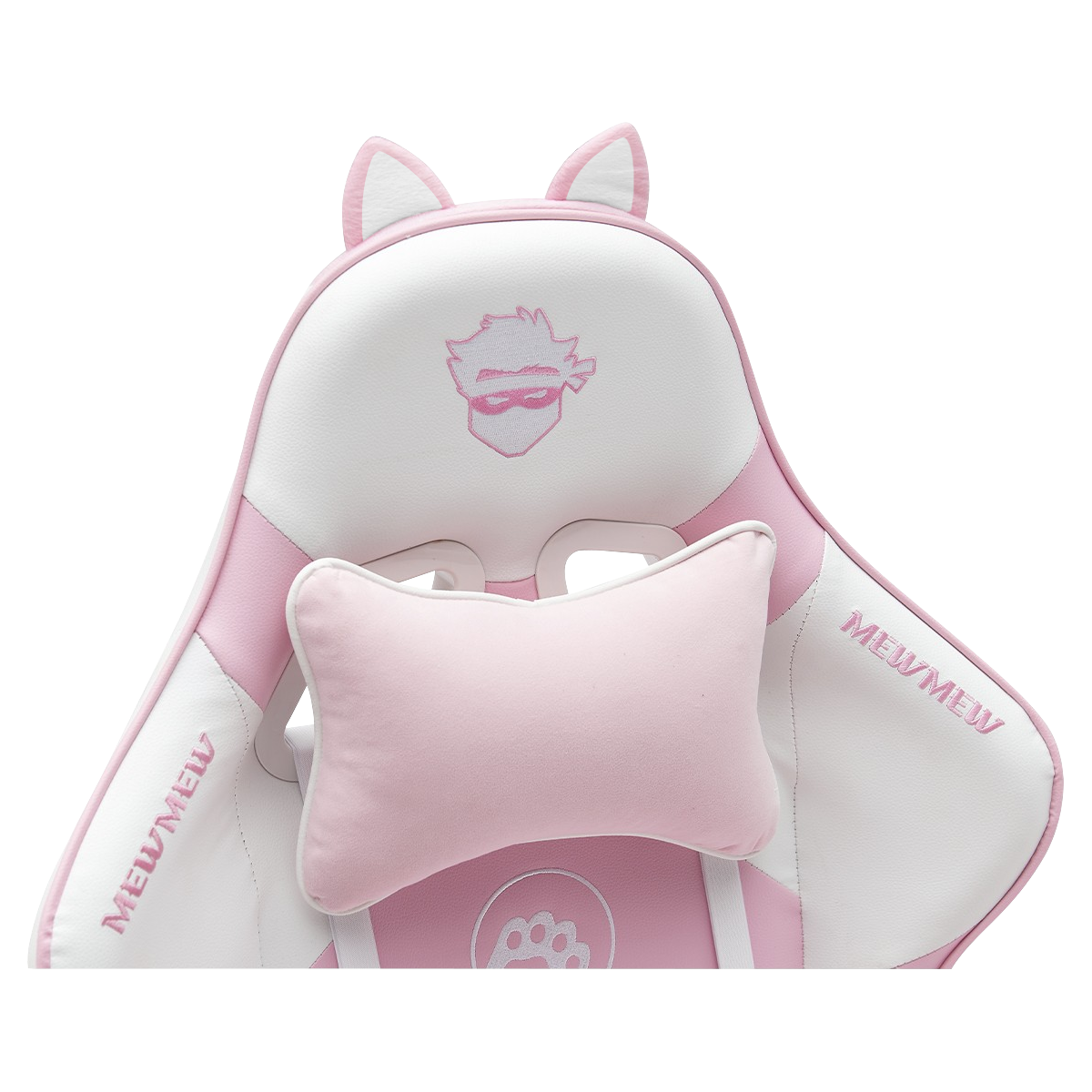 Cadeira Gamer Ninja MewMew Edition, Reclinável, 3D, Rosa E Branco, GN-CH-MMR3DPW