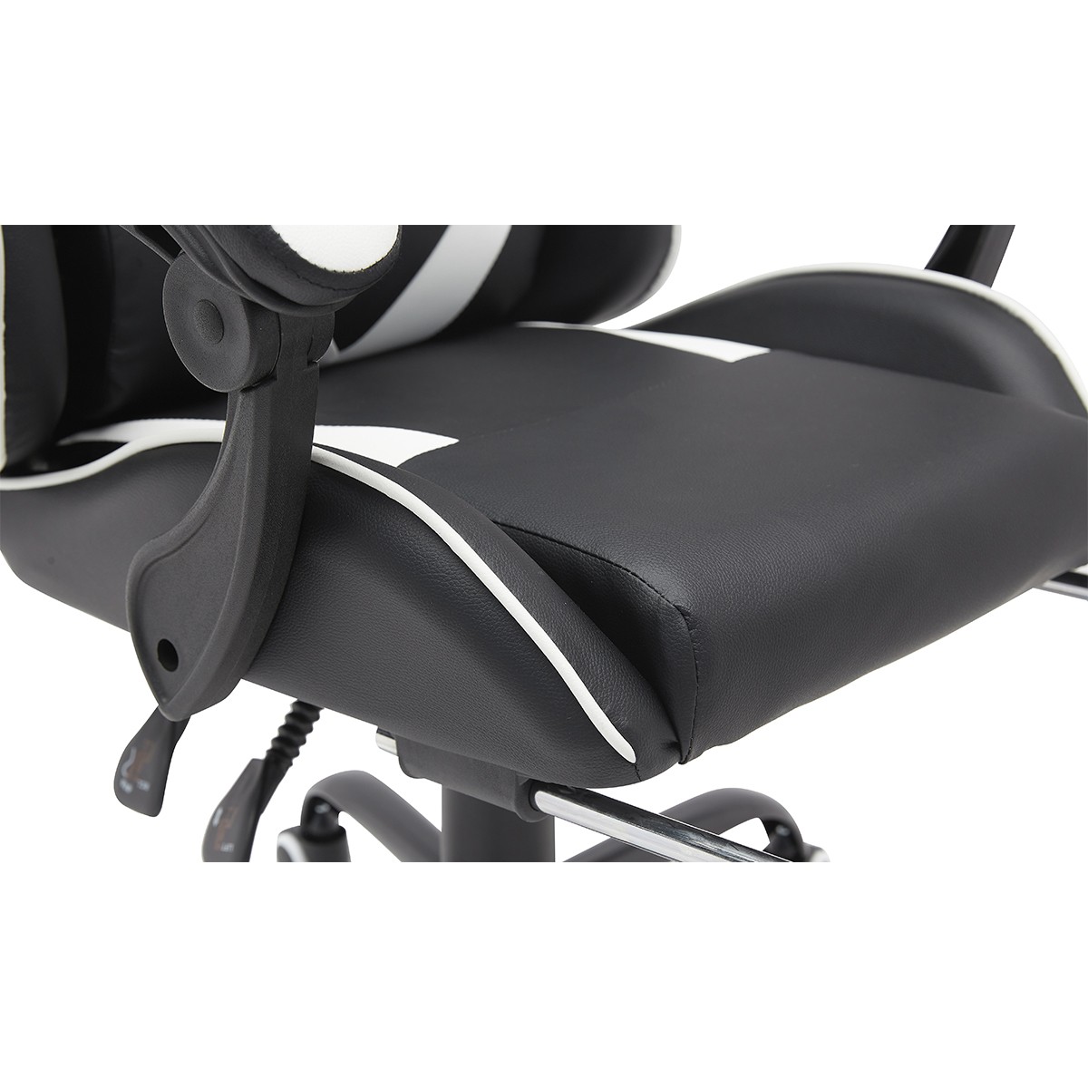 Cadeira Gamer Ninja Minato, Reclinável, Preta e Branca