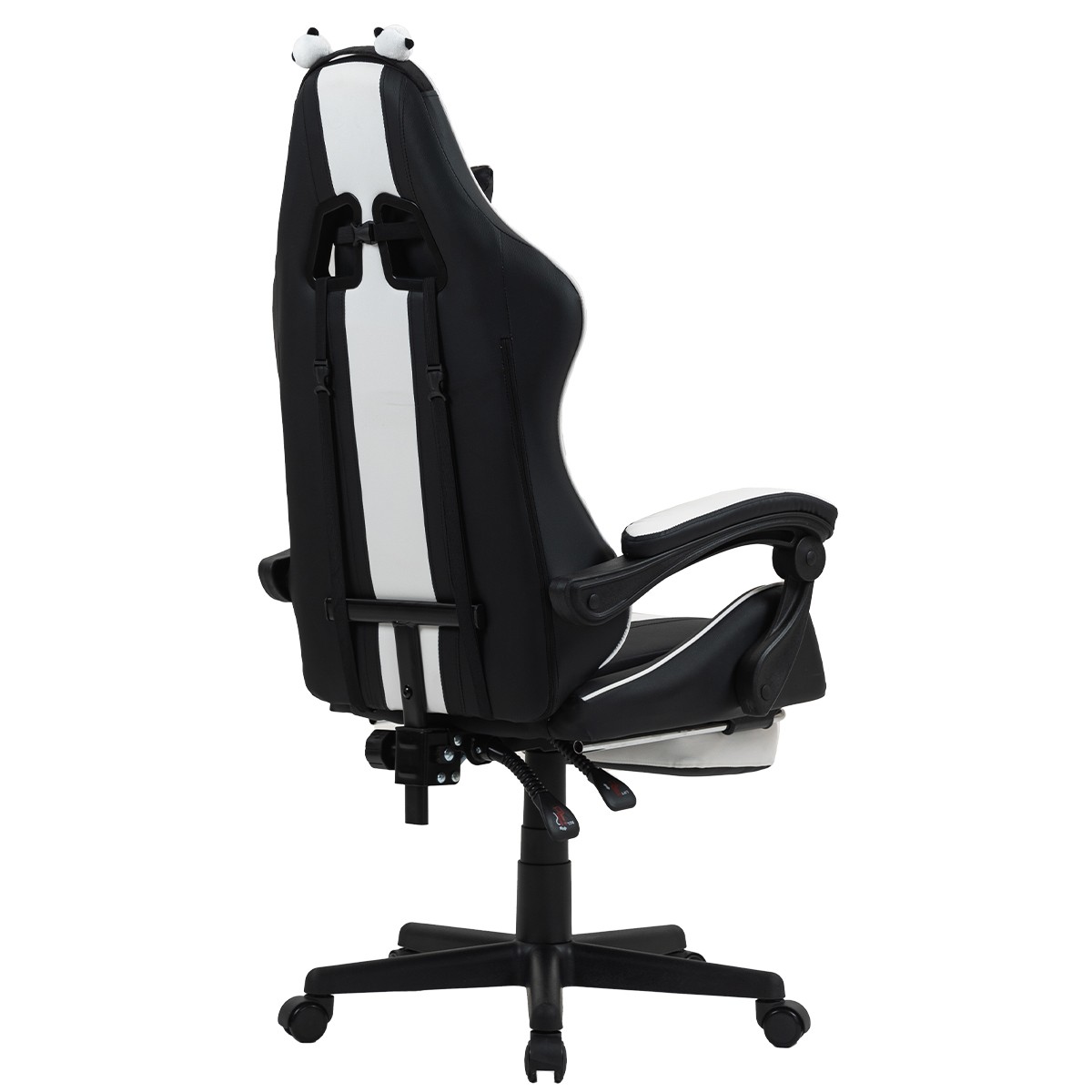 Cadeira Gamer Ninja Ming, Massageadora, Reclinável, Preto e Branco, GN-CH-MG0DBWL