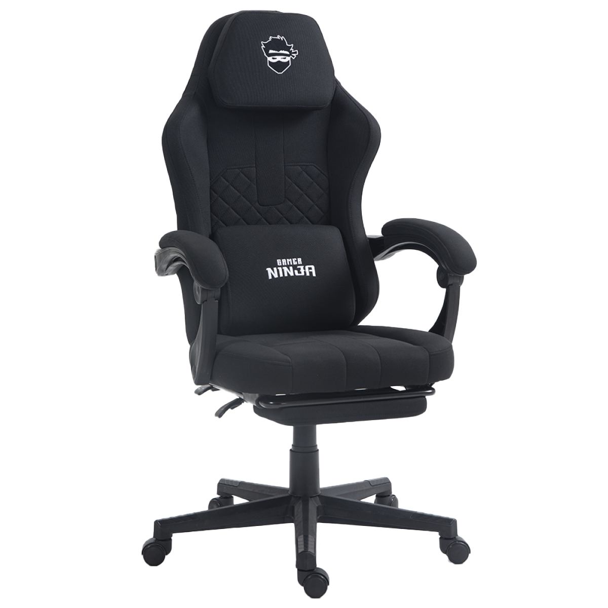 Cadeira Gamer Ninja Mizu, Reclinável, com massageador de lombar, Preta