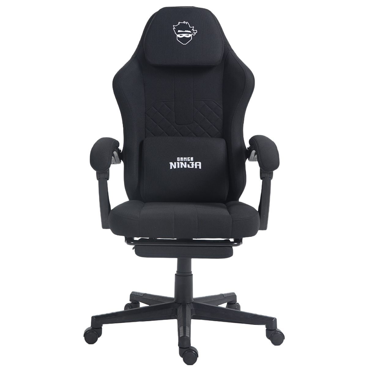Cadeira Gamer Ninja Mizu, Reclinável, com massageador de lombar, Preta