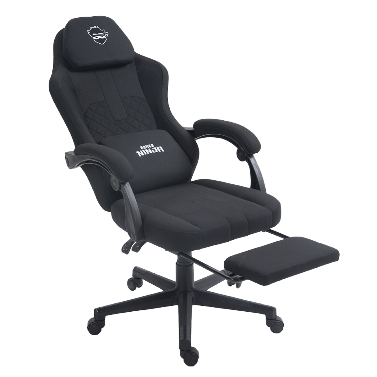 Cadeira Gamer Ninja Mizu, Reclinável, com massageador de lombar, Preta