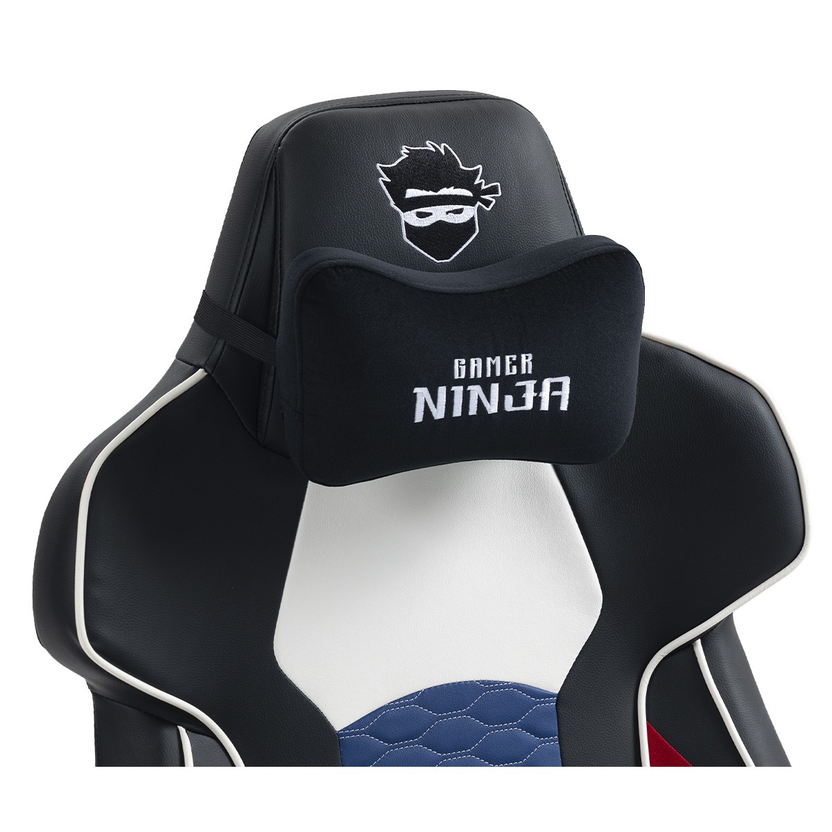 Cadeira Gamer Ninja Racing, Reclinável, 4D, Preto, Azul e Branco, CGN-RACING