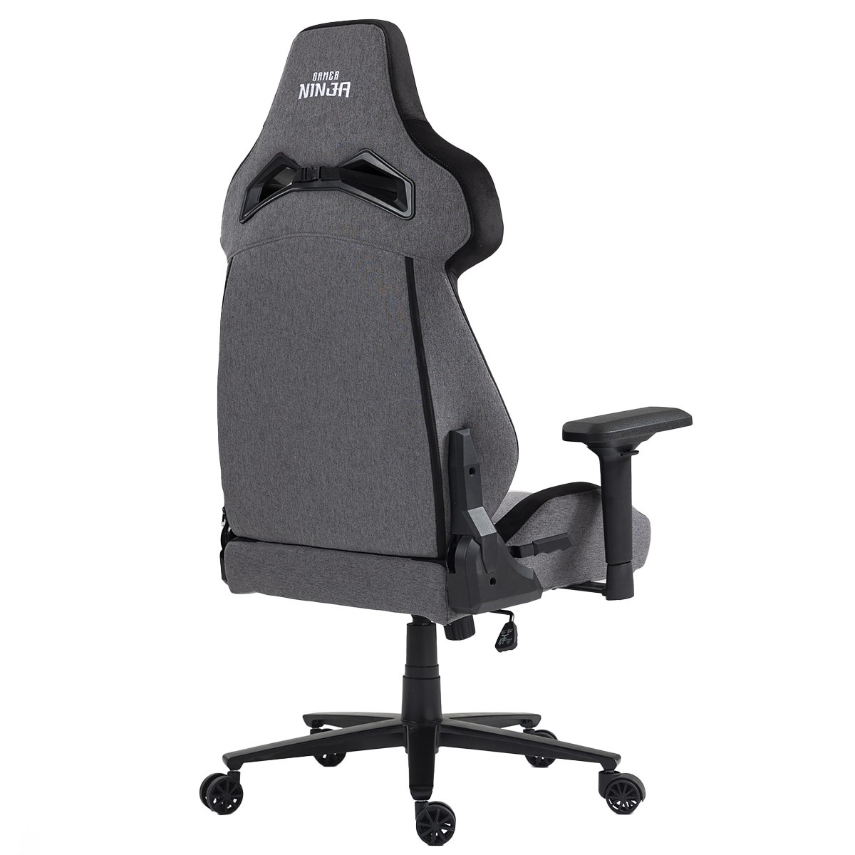 Cadeira Gamer Ninja Smoke Pro, Reclinável, Tecido, 4D, Cinza E Preto, CGN-SMOKE-PRO