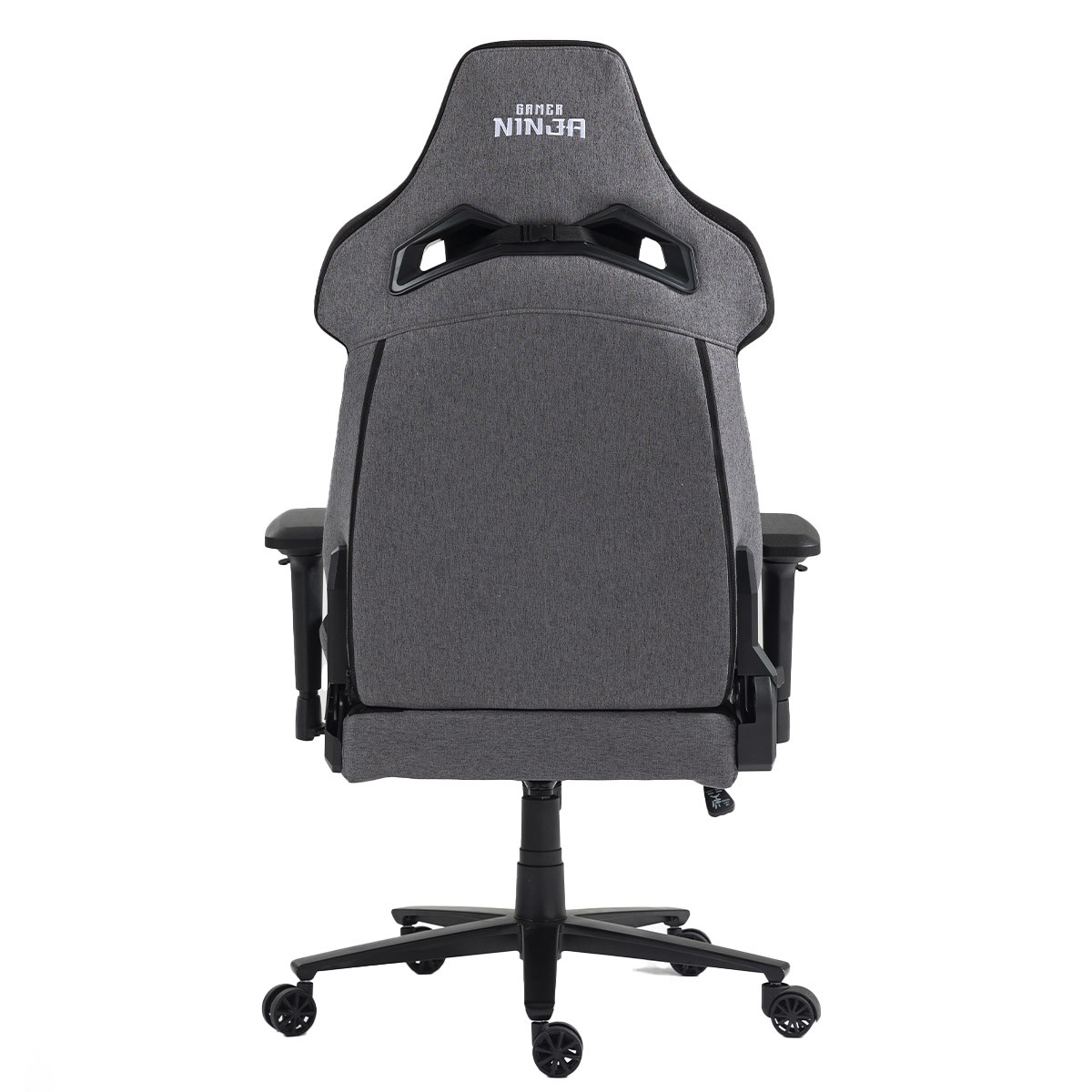 Cadeira Gamer Ninja Smoke Pro, Reclinável, Tecido, 4D, Cinza E Preto, CGN-SMOKE-PRO
