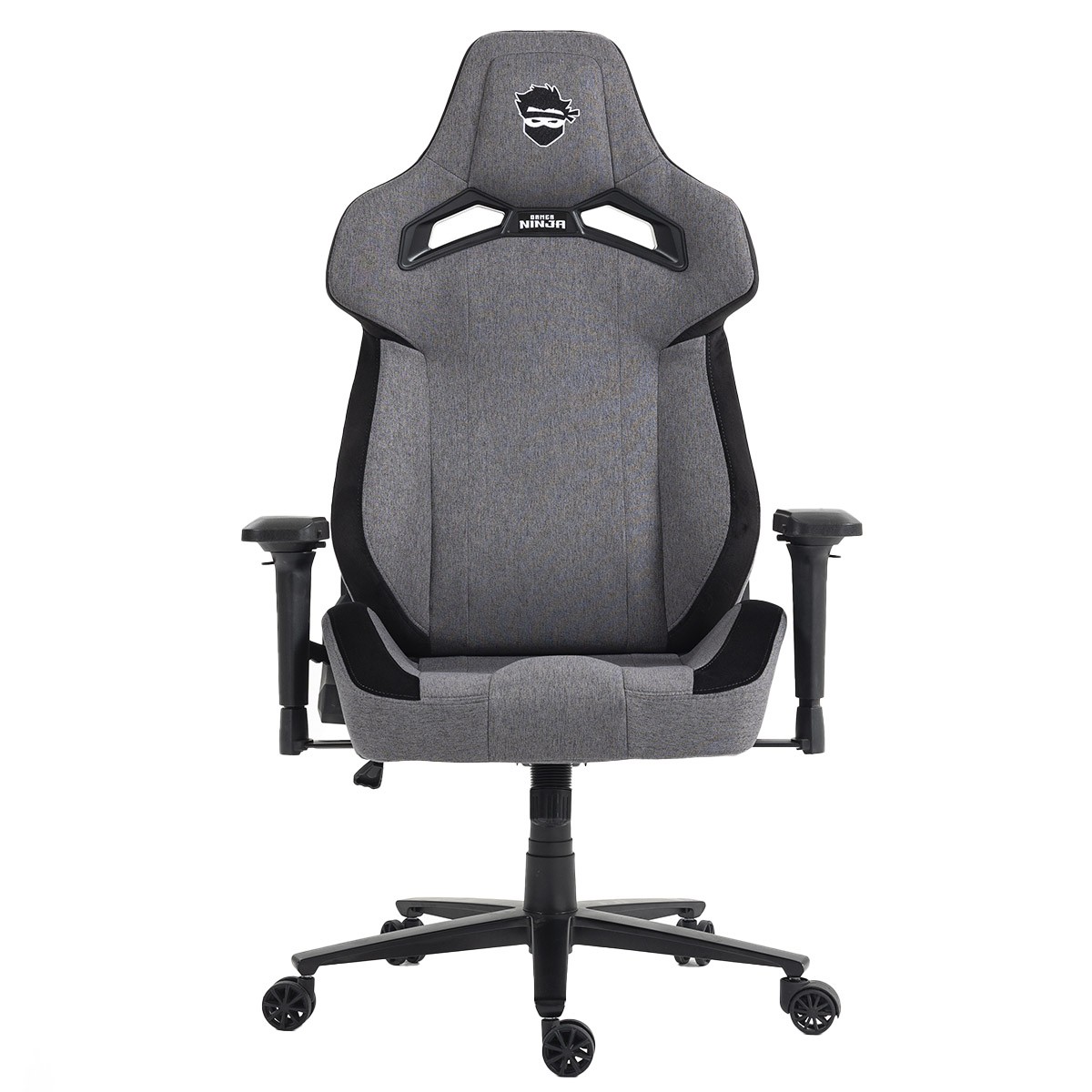 Cadeira Gamer Ninja Smoke Pro, Reclinável, Tecido, 4D, Cinza E Preto, CGN-SMOKE-PRO