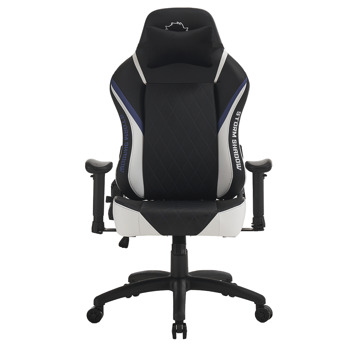 Cadeira Gamer Ninja Storm Shadow, Reclinável, Preta, Branca e Azul