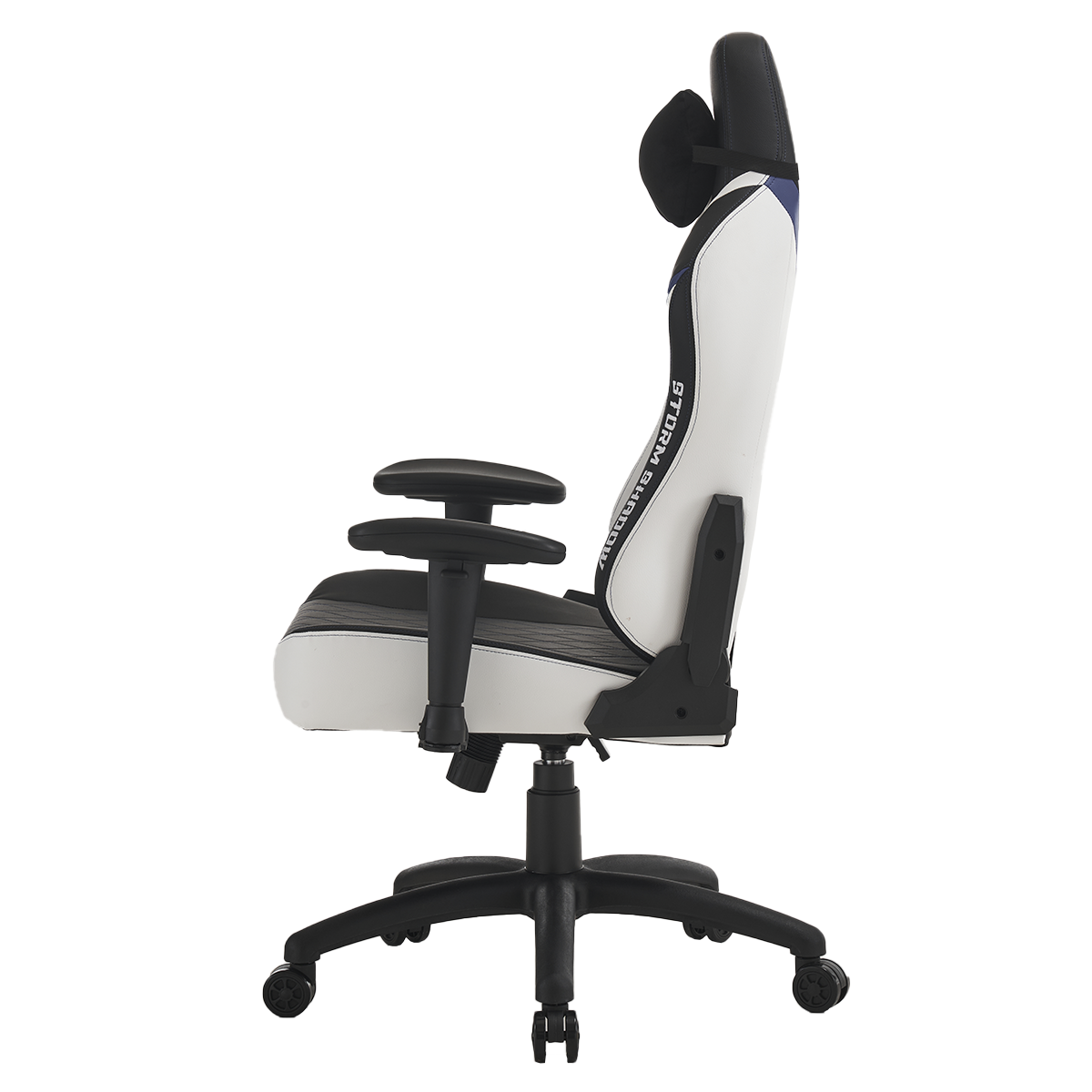 Cadeira Gamer Ninja Storm Shadow, Reclinável, Preta, Branca e Azul