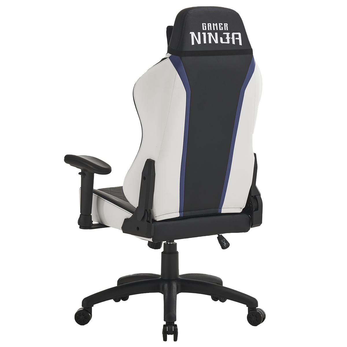 Cadeira Gamer Ninja Storm Shadow, Reclinável, Preta, Branca e Azul