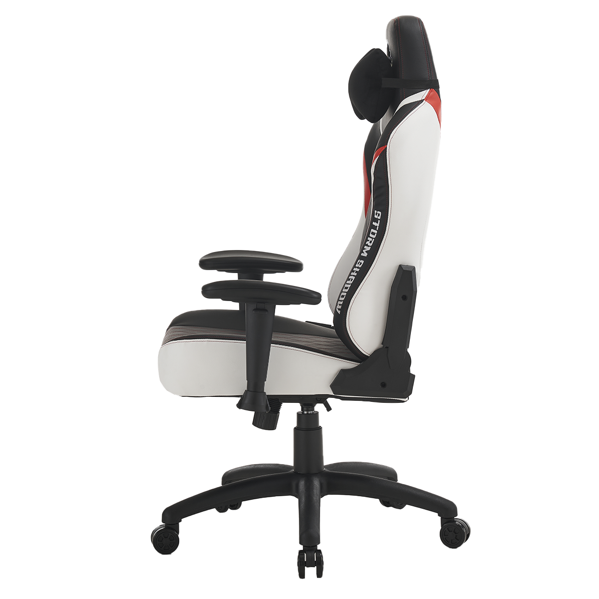Cadeira Gamer Ninja Storm Shadow, Reclinável, Preta, Branca e Vermelha