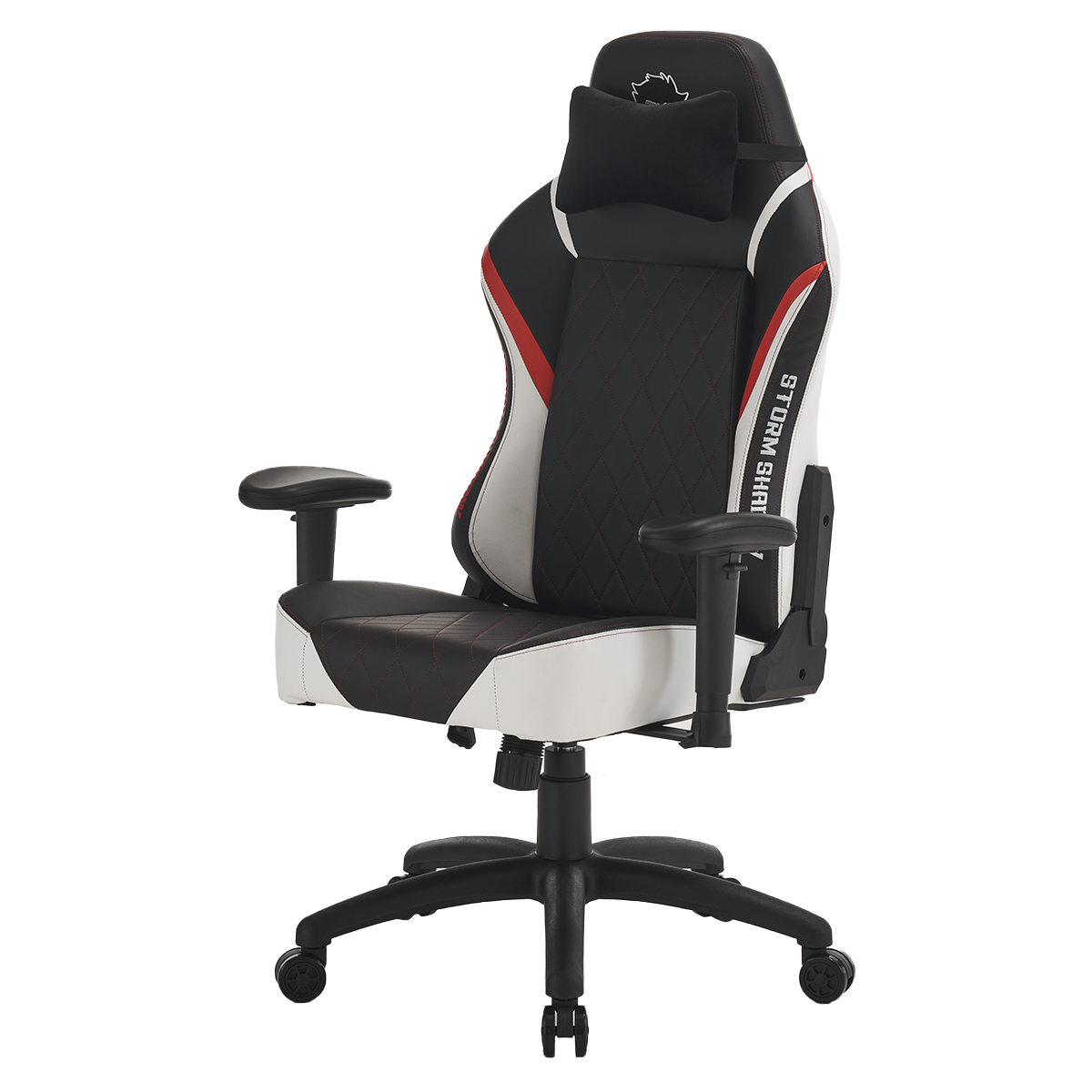 Cadeira Gamer Ninja Storm Shadow, Reclinável, Preta, Branca e Vermelha