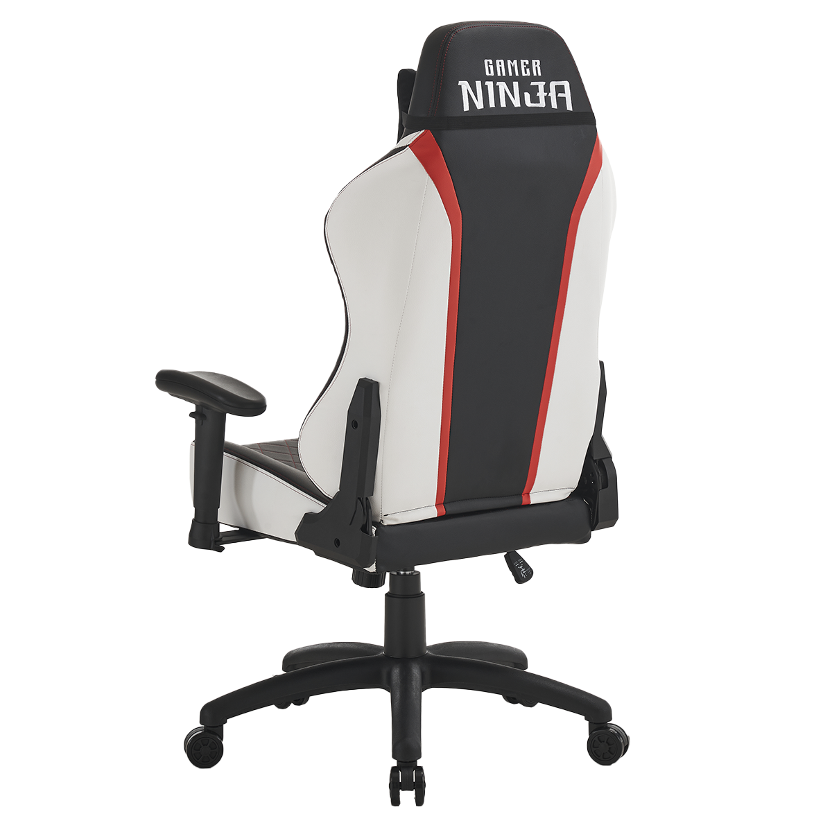 Cadeira Gamer Ninja Storm Shadow, Reclinável, Preta, Branca e Vermelha