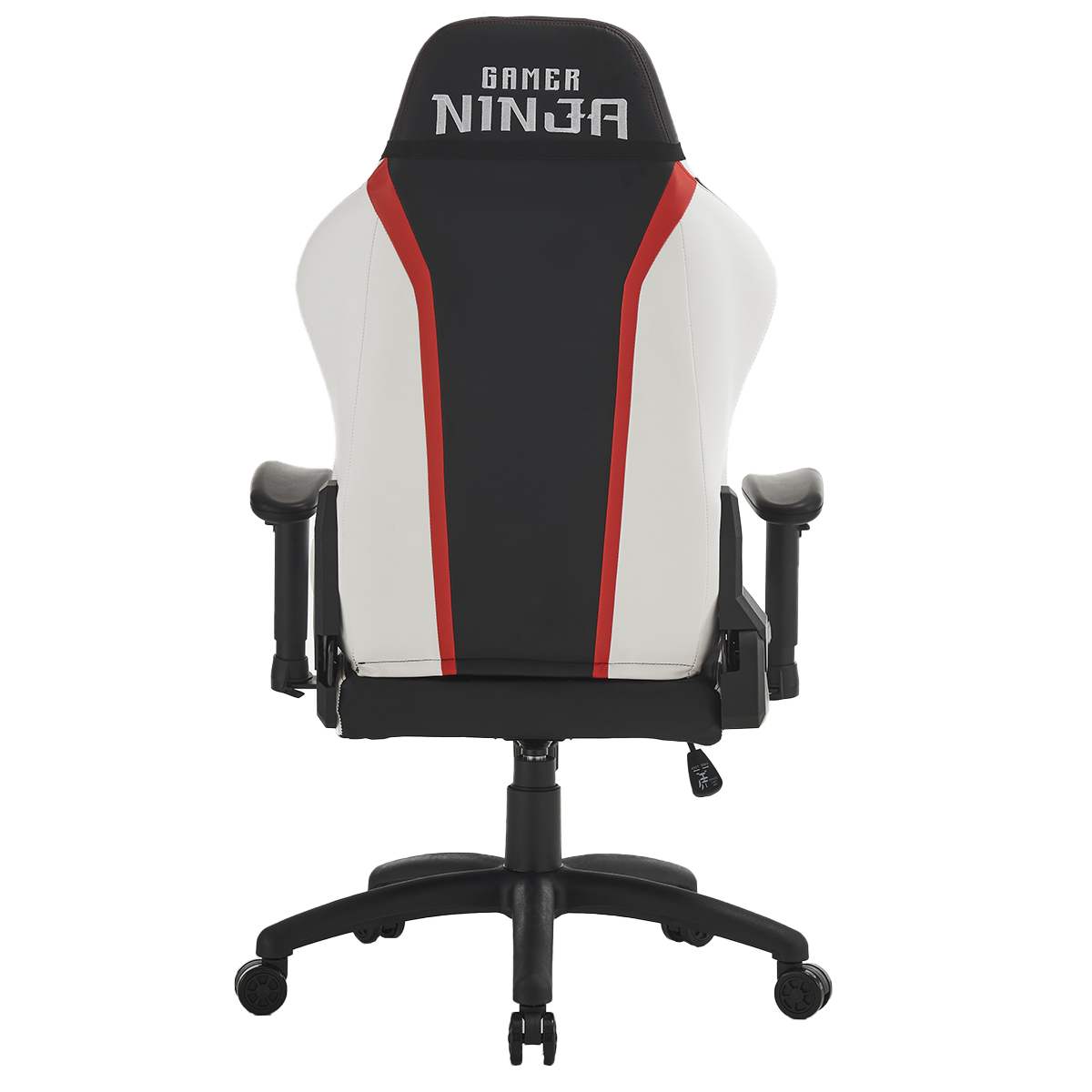 Cadeira Gamer Ninja Storm Shadow, Reclinável, Preta, Branca e Vermelha